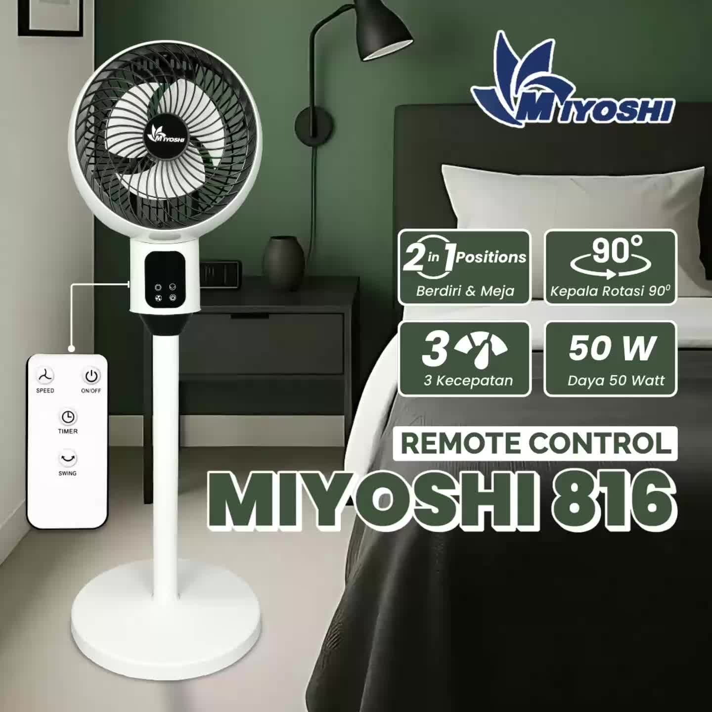 MIYOSHI - KIPAS ANGIN REMOT/KIPAS MODERN/KIPAS ANGIN VIRAL/KIPAS ANGIN MINIMALIS/KIPAS ANGIN STYLISH/KIPAS ANGIN REMOTE/KIPAS ANGIN LAYAR SENTUH