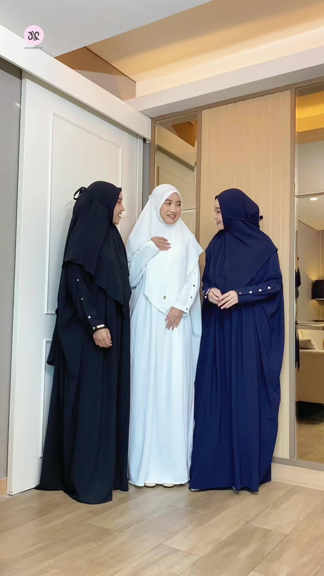 Abaya Set Khimar KARIMA Cutting Oversized Bahan Crinkle Airflow Premium Busui Friendly Wudhu Friendly Gamis Set Umroh Wanita Muslim Syari Dress Dewasa Jannah River