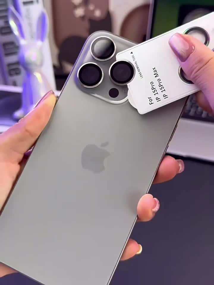Desert Titanium Color for IPhone 16 Pro Max Metal Ring Camera Lens Protectors for IPhone 11 12 13 14 15 Pro Max Plus Mini Glass Camera Lens