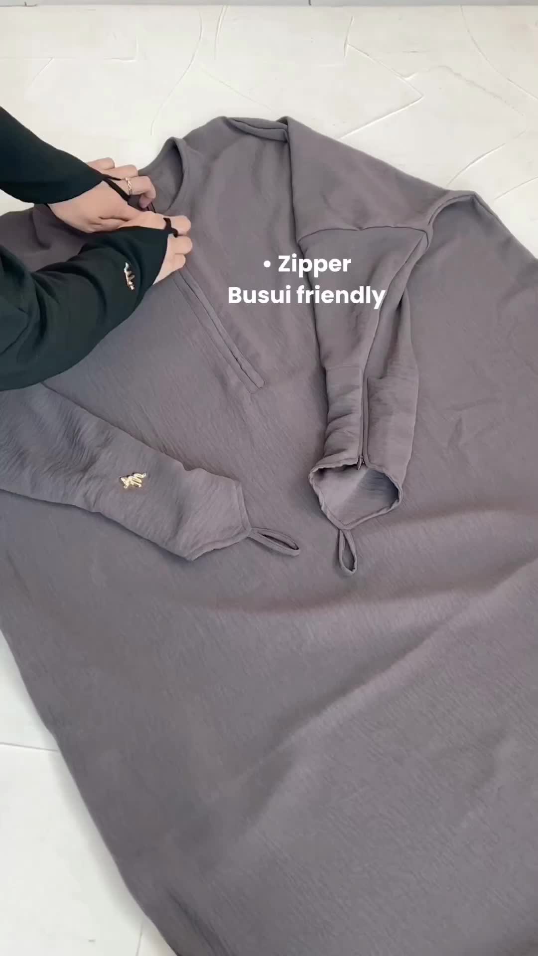Maslaha Niqab | (Abaya Saja) l Basic Abaya | Abaya Hitam Batwing Crinkle Polos Muslimah | Dress Crinkle Wanita  Dewasa  Mewah | Kaftan  Lebaran Syari