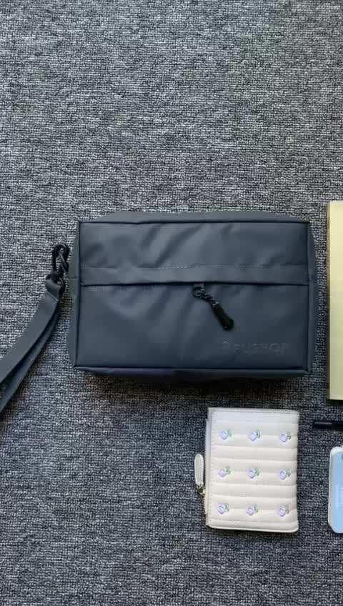 Pushop Authentic - Tas Pria 2 in 1 Handbag dan Clutchbag Waterproof Latte
