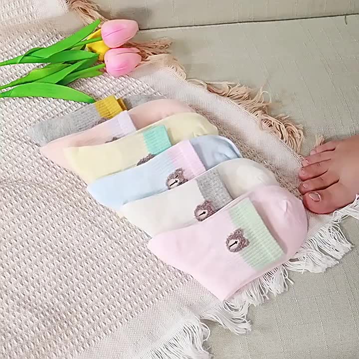 【NanElf】Kaus kaki gaya Korea Kaos kaki Korea, kaos kaki lucu, kaos kaki wanita
