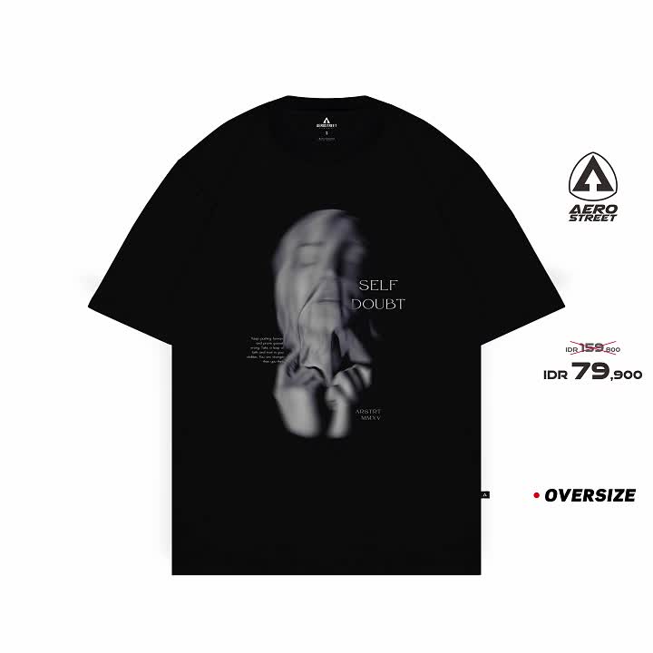 Aerostreet T Shirt Oversize Self Doubt Abu Tua Kaos T-Shirt Tshirt FADAA