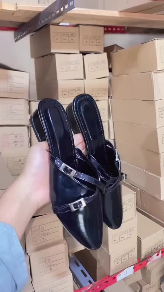 Sendal Slip On Wanita Heels 3cm Mules Sandal Selop Cewek FZ.01 DM