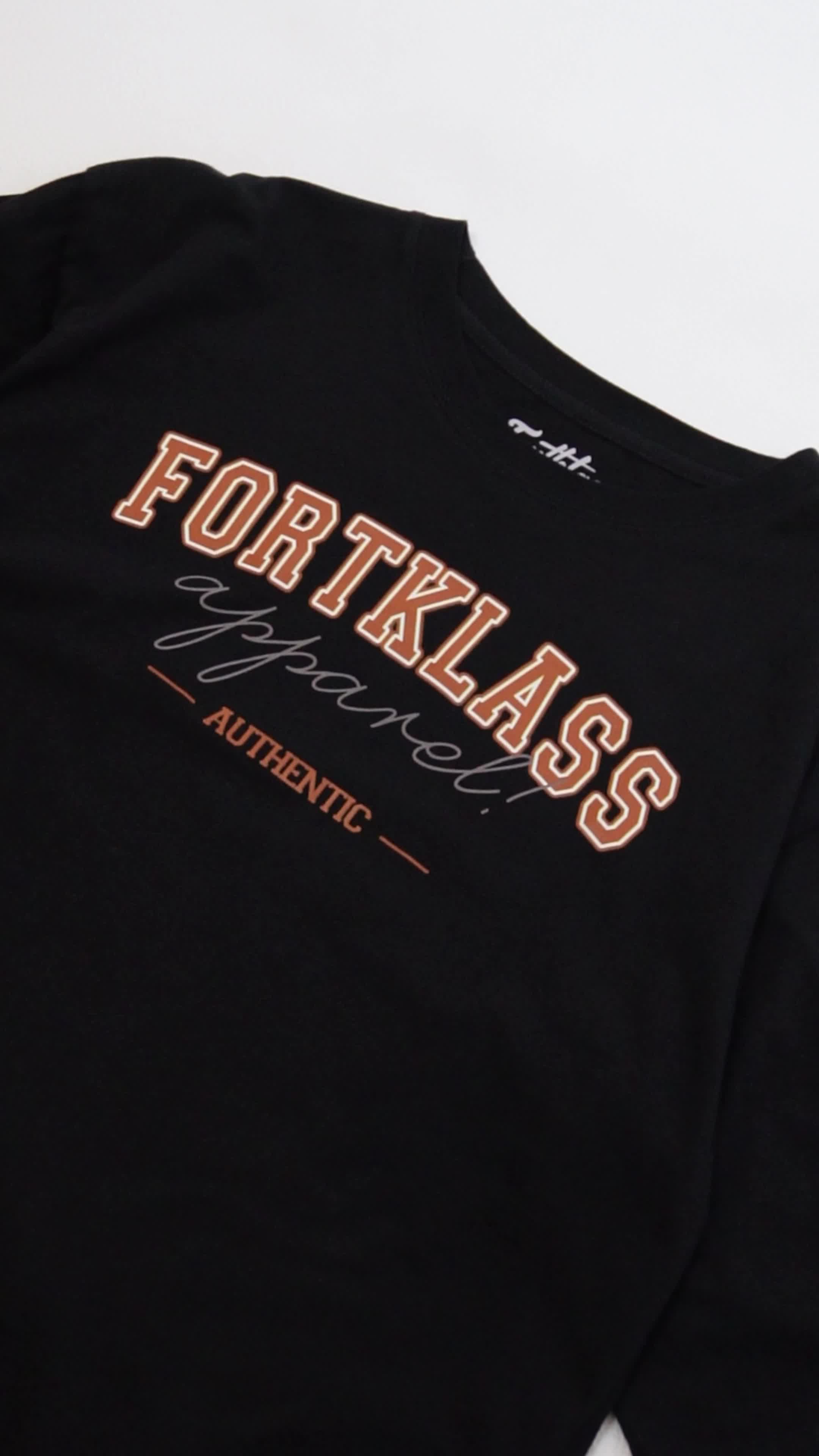FortKlass Kaos FORTKLASS Regular Fit Kaos Sablon 24S 30S Kaos Pria Lengan Pendek Atasan Tshirt Distro