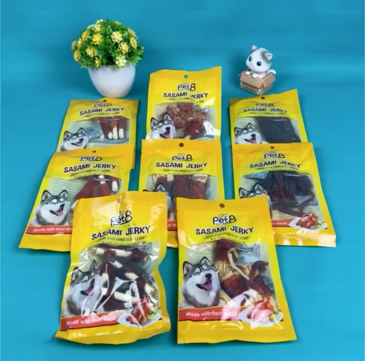 SNACK Anjing PET8 SASAMI JERKY 50 GRAM COLLECTION / CEMILAN DOG