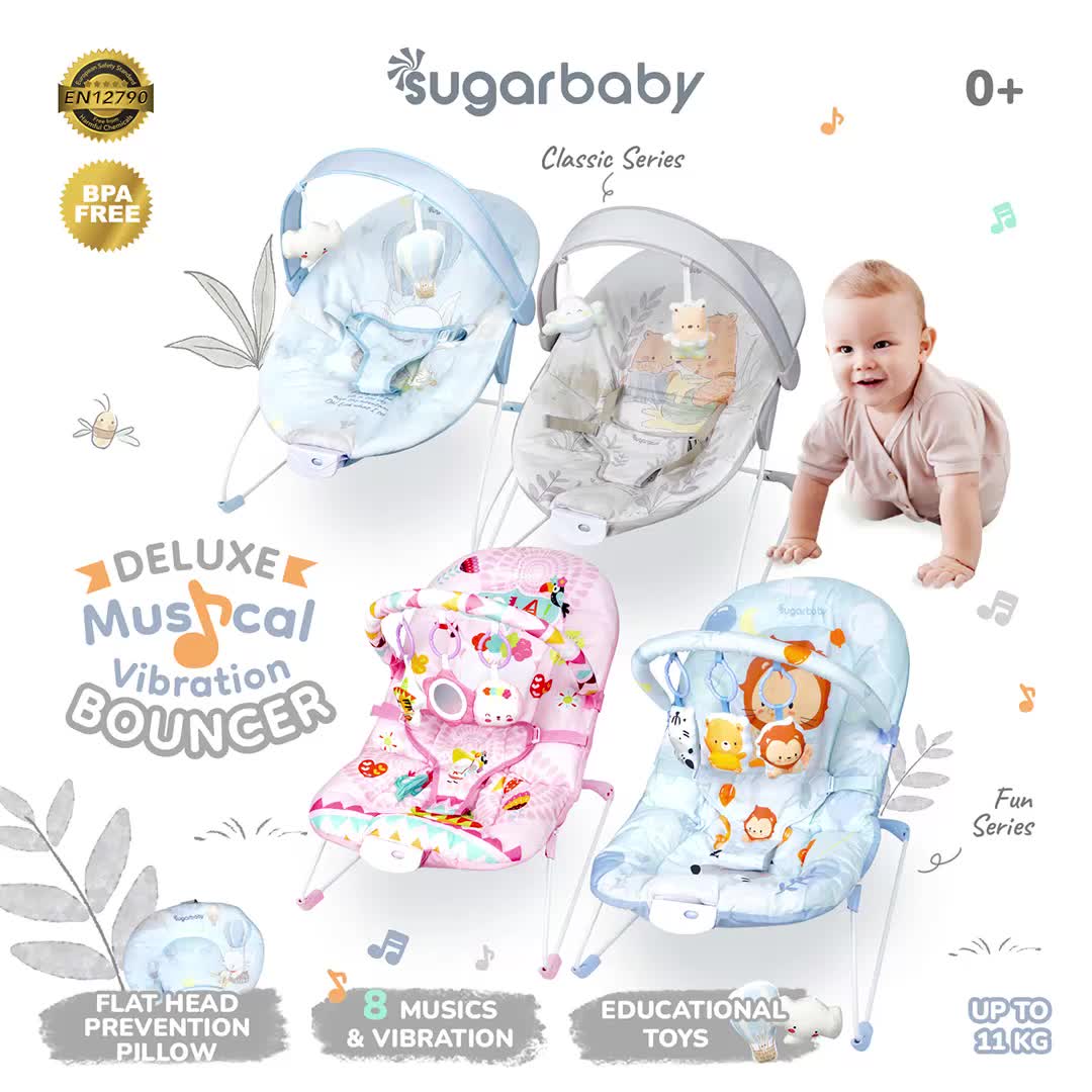 Sugar Baby New Deluxe Musical Vibration Bouncer/Ayunan Bayi/Bouncer Bayi
