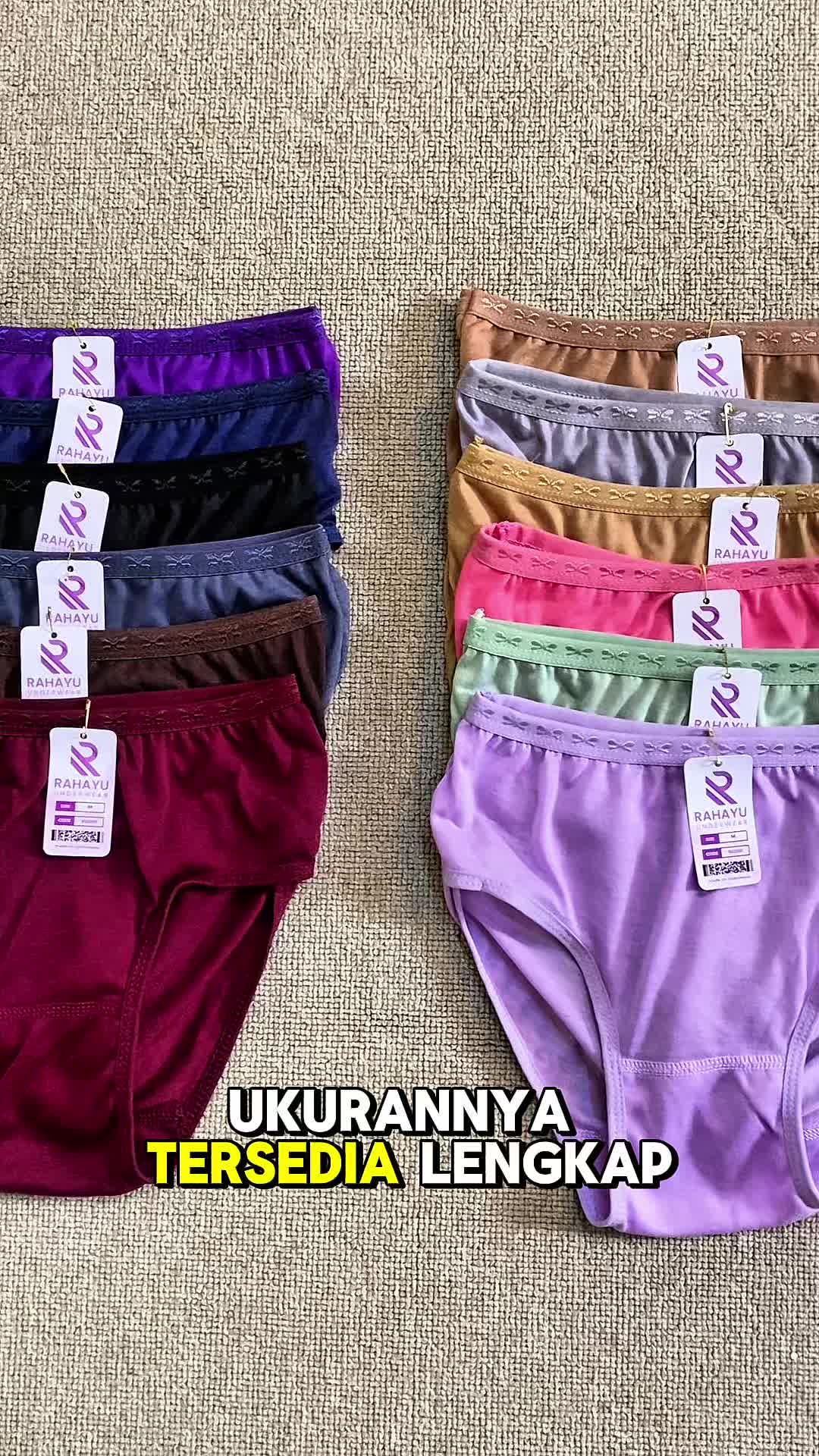 Celana Dalam Wanita Bahan Katun Bundle 12pcs / CD Wanita 1 Lusin / Celana Dalam Perempuan Katun / CD Rahayu Size M L XL 3L 4L & 5L