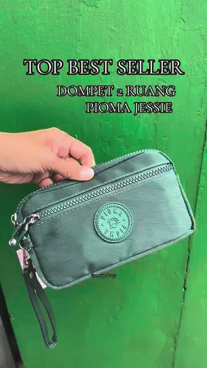 OMIPABAGS PIOMA JESSIE DOMPET WANITA 2 RESLETING / TAS NYLON WANITA / DOMPET HP 2 RUANG