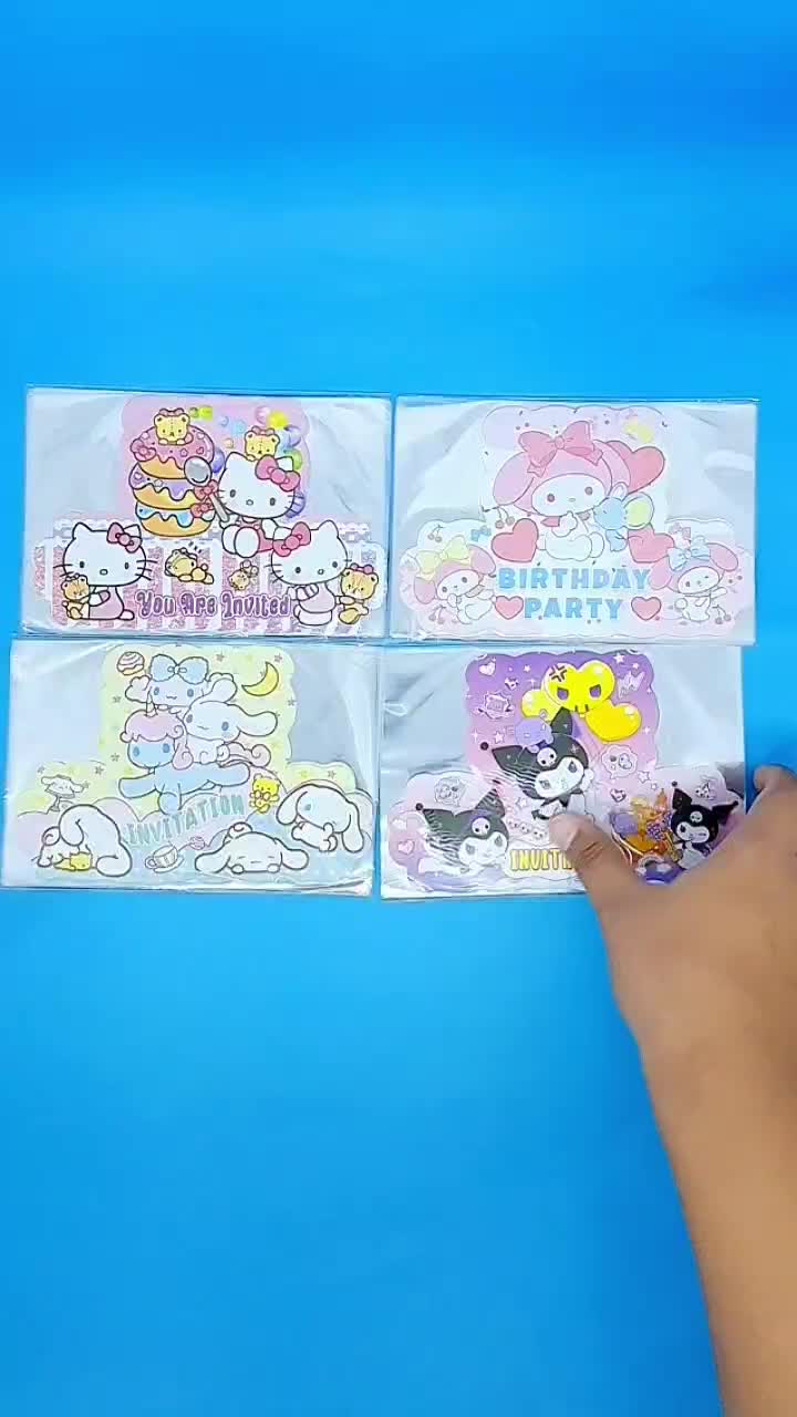 MURAH !!! 20Pcs Undangan SL02 karakter GIRL + FREE PLASTIK, undangan ulang tahun, undangan ultah cewek