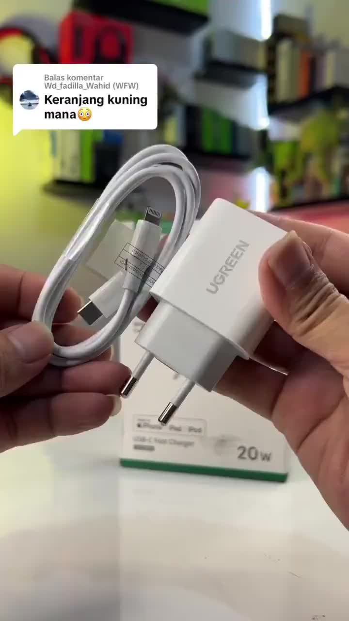 UGREEN Charger Set MFi iPhone 11 12 13 14 Pro Max With Kabel Type C To Lightning PD Fast Charging 18W 20W 30W GaN