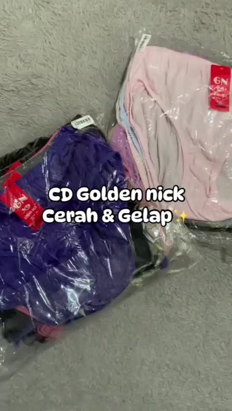 1 lusin Celana Dalam Wanita Golden Nick warna gelap 939 I 6 pcs Celana Dalam Cewek Katun Golden Nick warna gelap 939