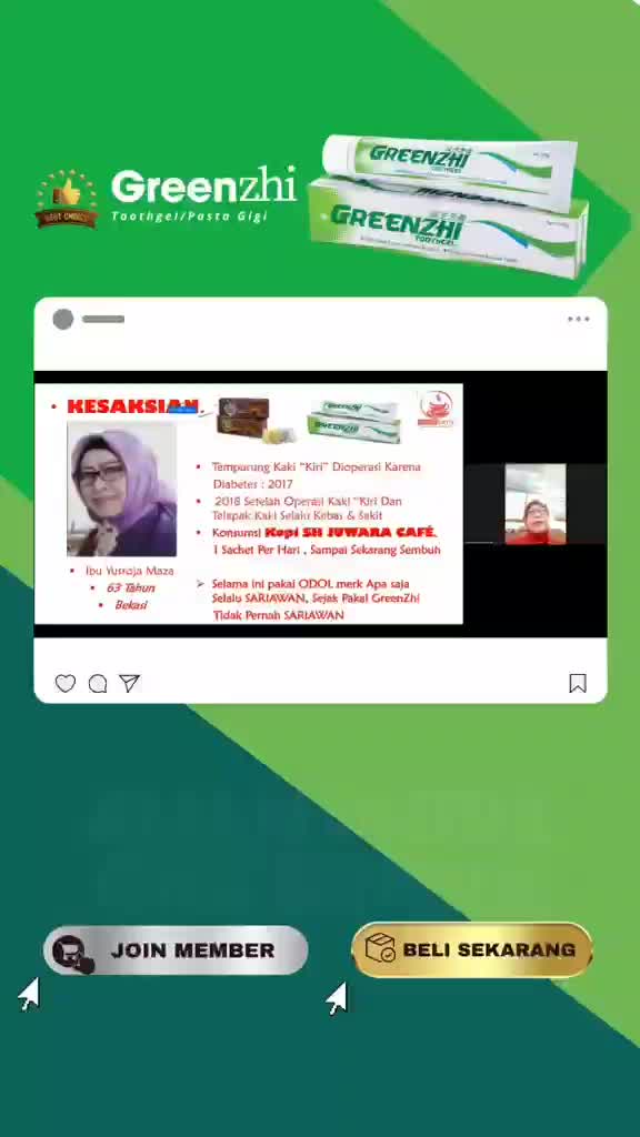 Pasta Gigi GREENZHI odol pasta gel Toothgel ajaib obat sakit gigi Gusi Mulut sehat