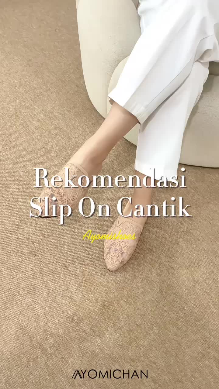 Ayomichan - Hanako LLO80 Mules Sepatu Wanita  / Sepatu Flat Black Shoes