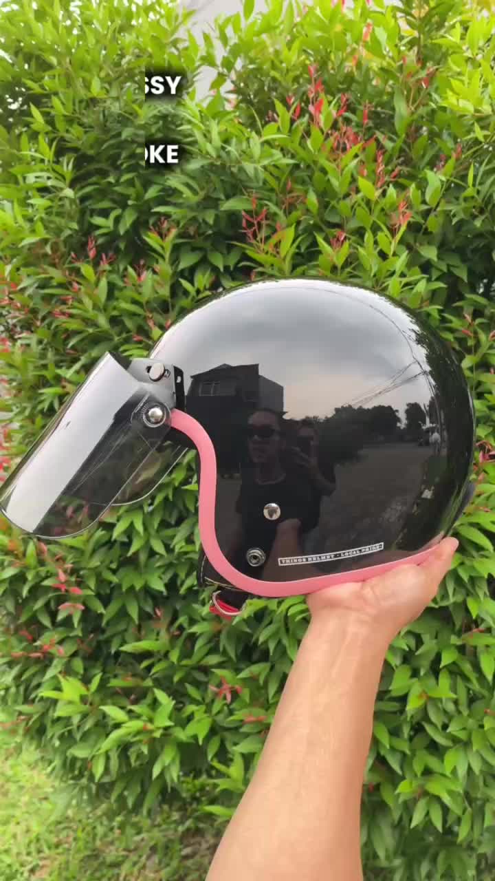 Helm Bogo  Hijab List Pink Aestetic