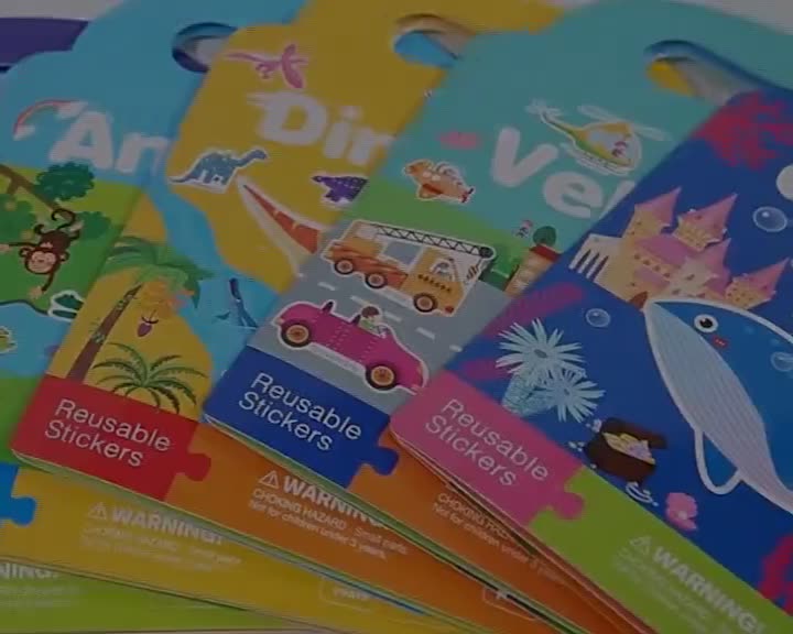 ZEN 032- Reusable Stiker Book Waterproof/Buku Stiker Anak dan Aktivitas Murah / buku stiker mengenal gambar & warna warni