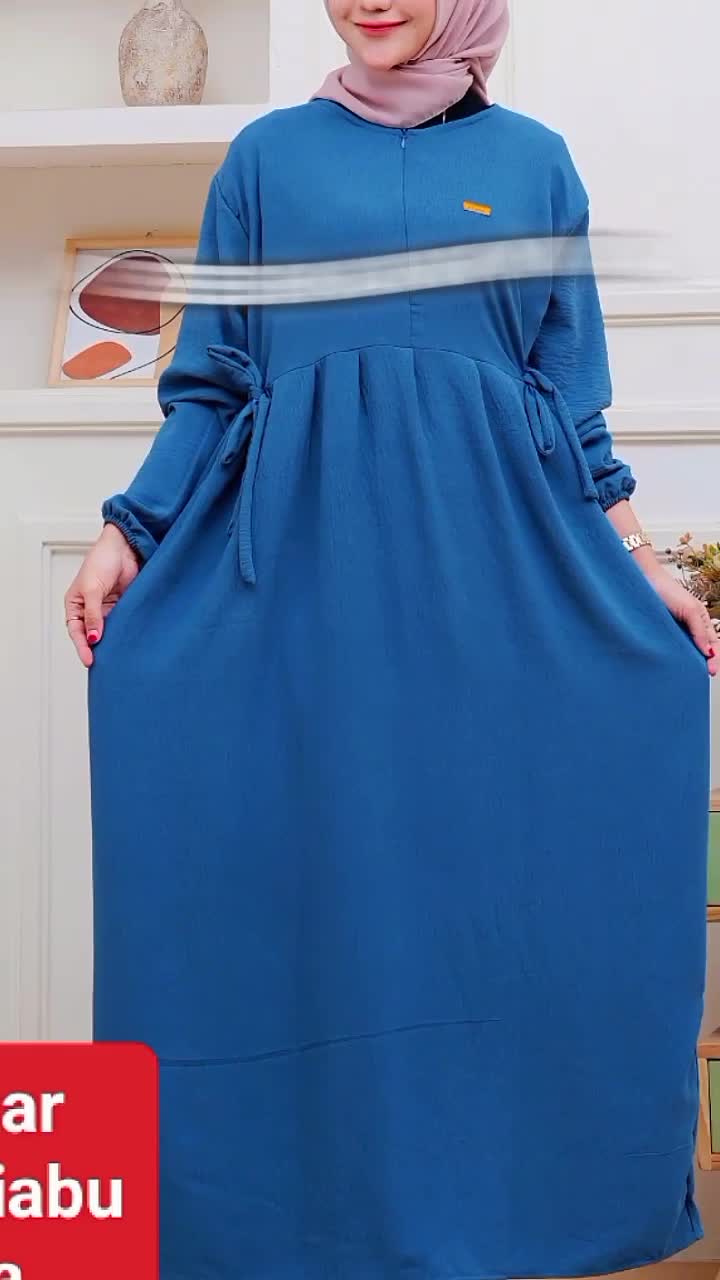 Paket usaha 100 ribu dapat 2 pcs Gamis Nikita Bahan Crinkle Airflow Premium Terbaru//baju Muslim//gamis Lebaran//gamis Syari// resleting//busui//dress nikita