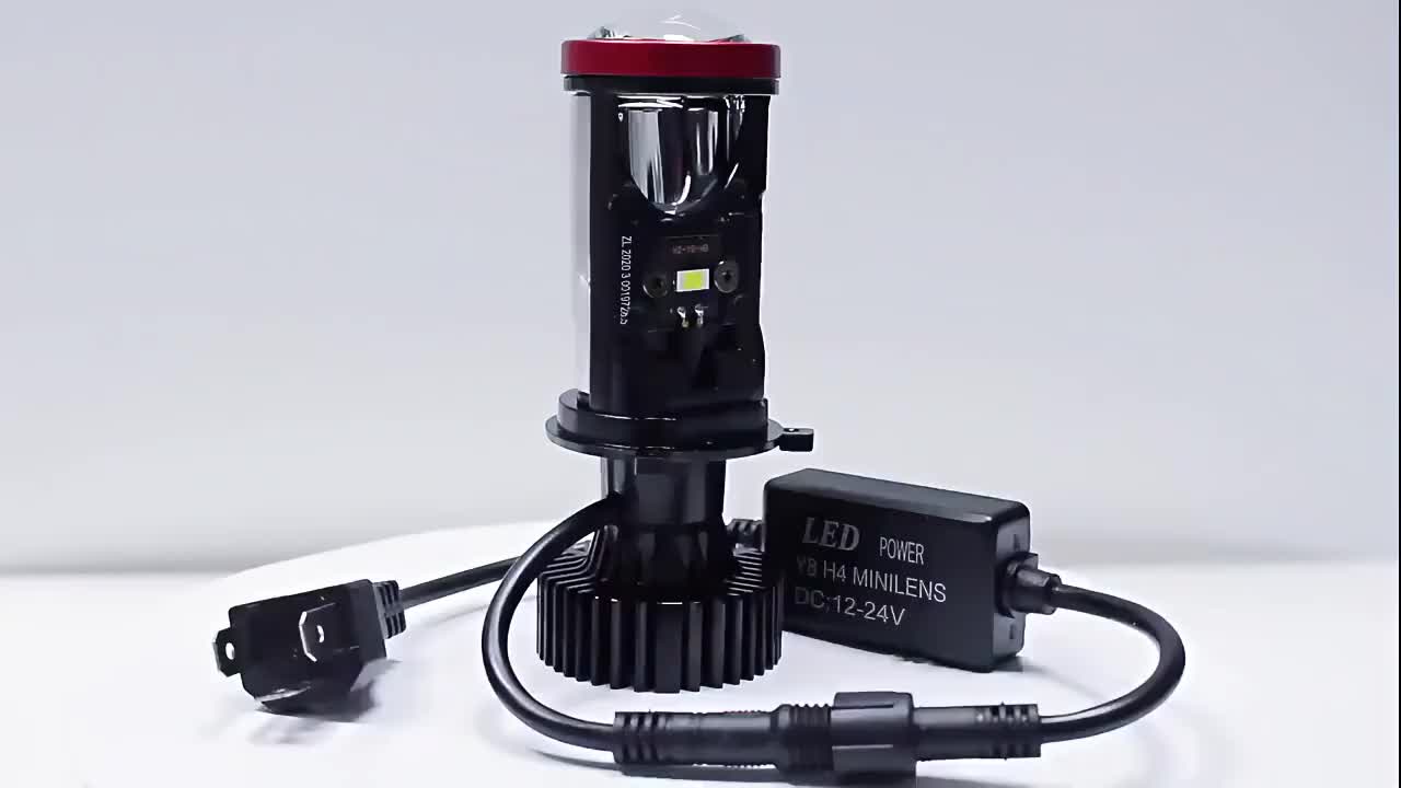 Mini Projie Y7D Lampu Led Mobil Dan Motor H4 Biled Mini Pjector Super Bright 50 Watt