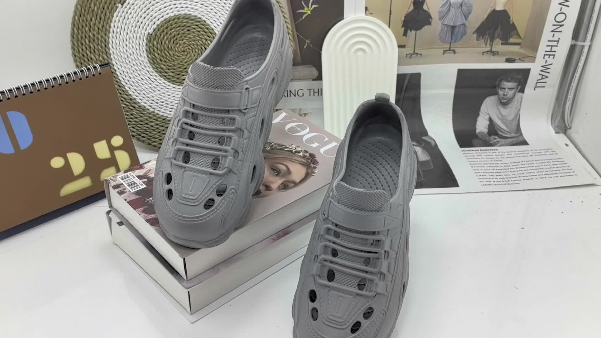 [ASFER]Sepatu Sandal Pria Wanita Slip On EVA Ringan Elastis Anti Slip Casual Empuk
