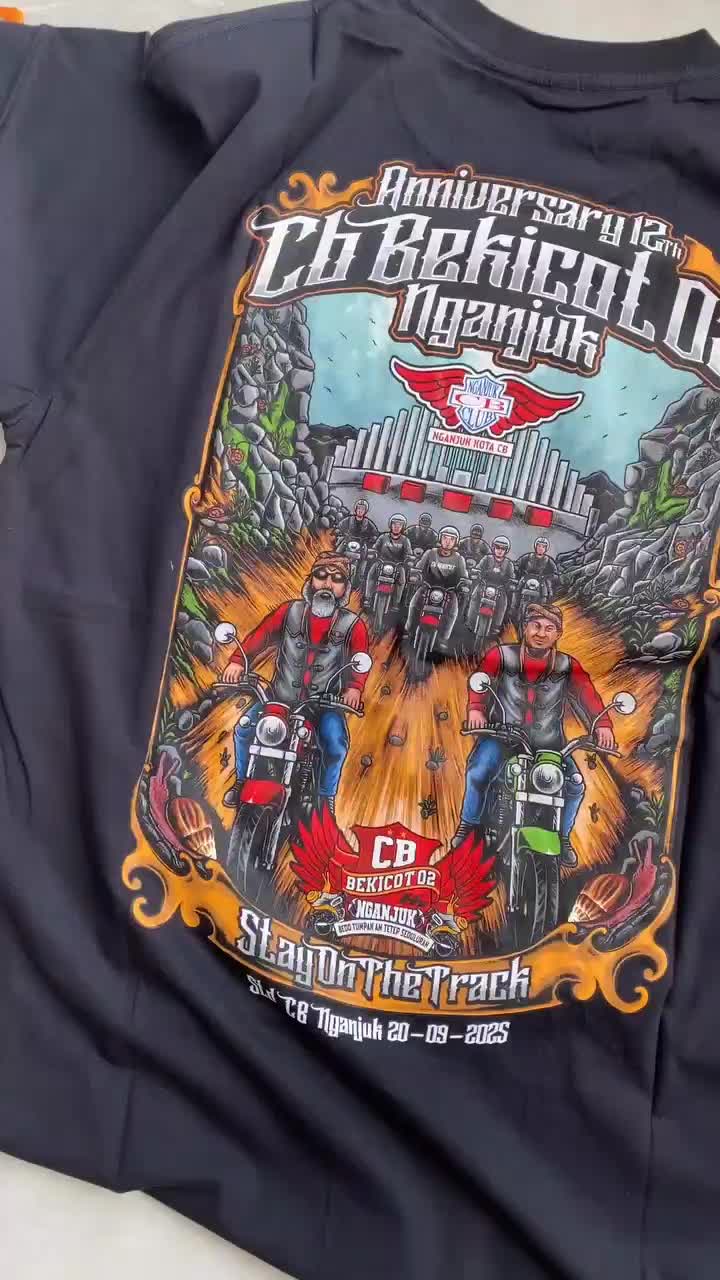 kaos acara CB BEKICOT nganjuk anniversary 12 tahun