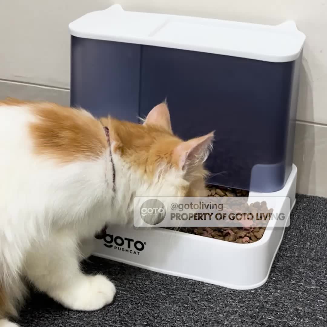 Goto [COD] Pushcat Pet Feeder Tempat Makan Minum Kucing Anjing Otomatis