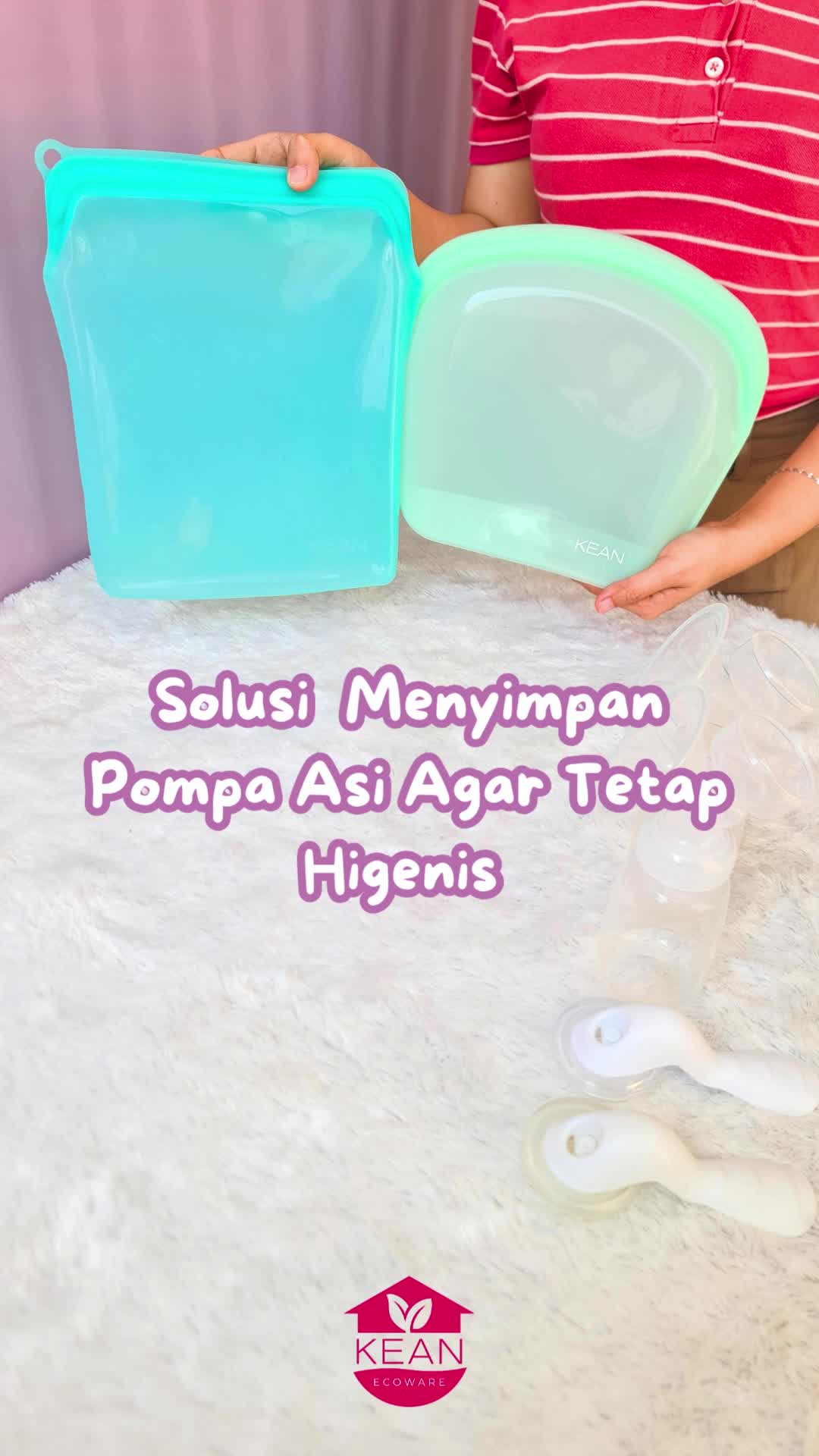 Kean Ecoware - Silicone Pocket 1960Ml - Reusable Bag / Food Storage Free Pouch Bag Setiap Pembelian !