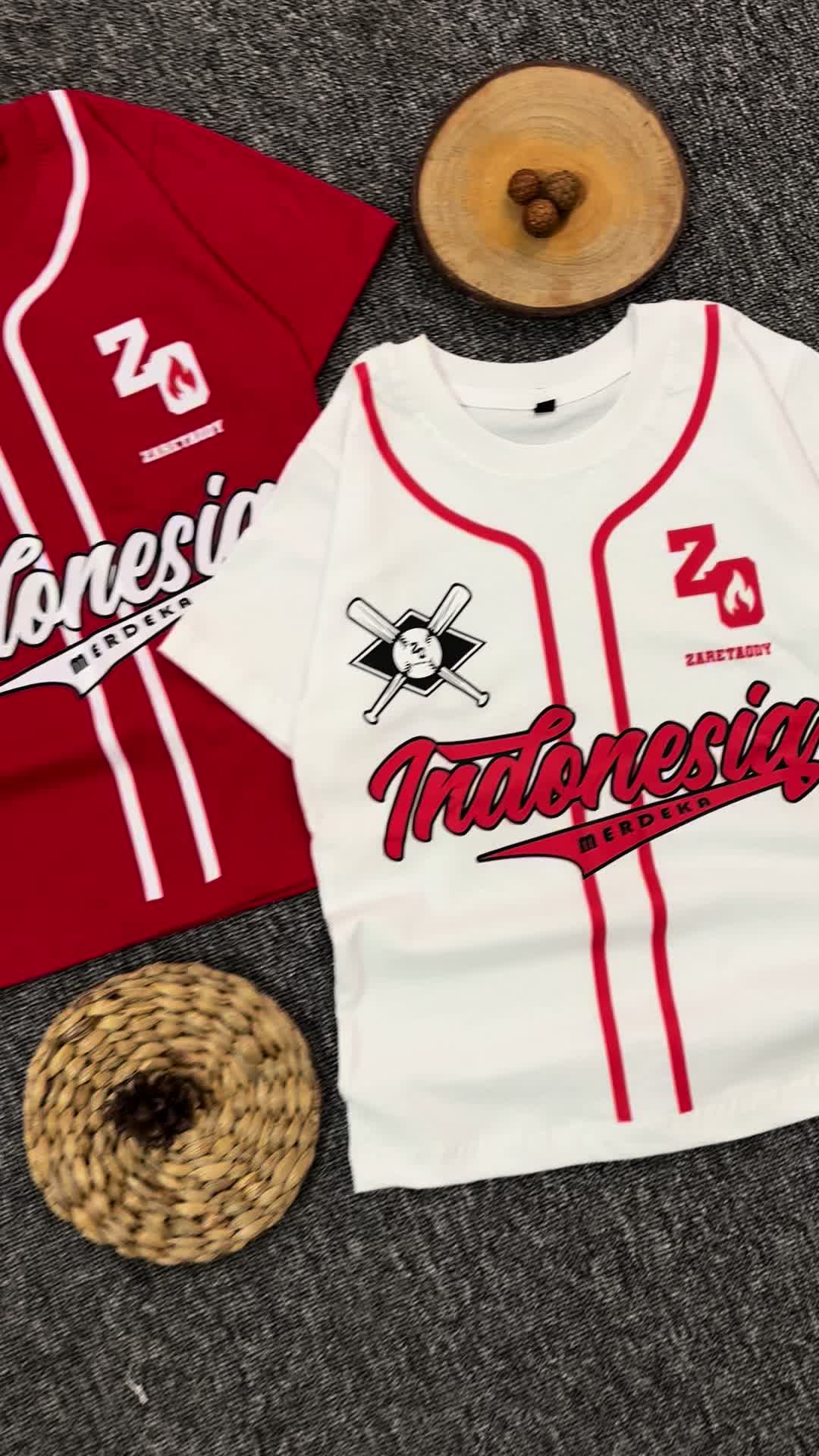 Baju Kaos Anak Laki-laki Model Jersey Kemerdekaan Indonesia Usia 3-12 Tahun Motif Keren Distro Fashion