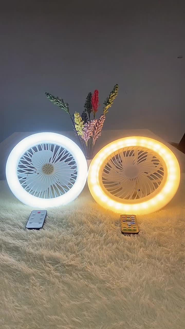 Lampu Kipas Angin E27 30Watt 50 Watt LED Multifungsi Lampu Plafon Remote Control LED Lampu Ruang Tamu Lampu Hemat Energy Lampu Live Packing Styrofoam