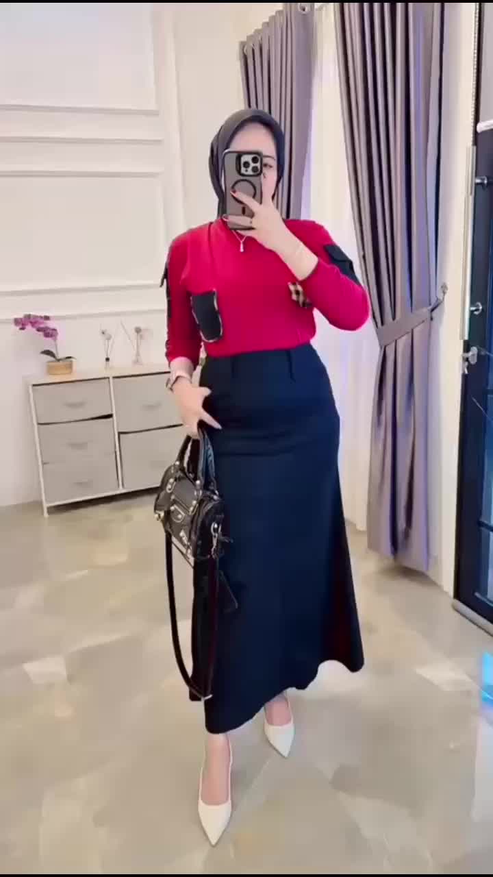 Lista Set Rok Chinos Model Terbaru 2025 Kekinian One Set Wanita Dewasa LD 110 Atasan Kaaos Combed Simple
