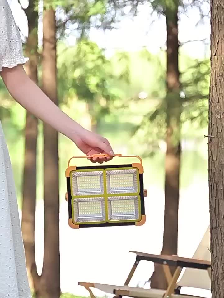 Lampu isi ulang tenaga surya lampu darurat luar ruangan lampu LED lampu kuat lampu pasar malam nirkabel super Lampu berkemah yang terang Camping
