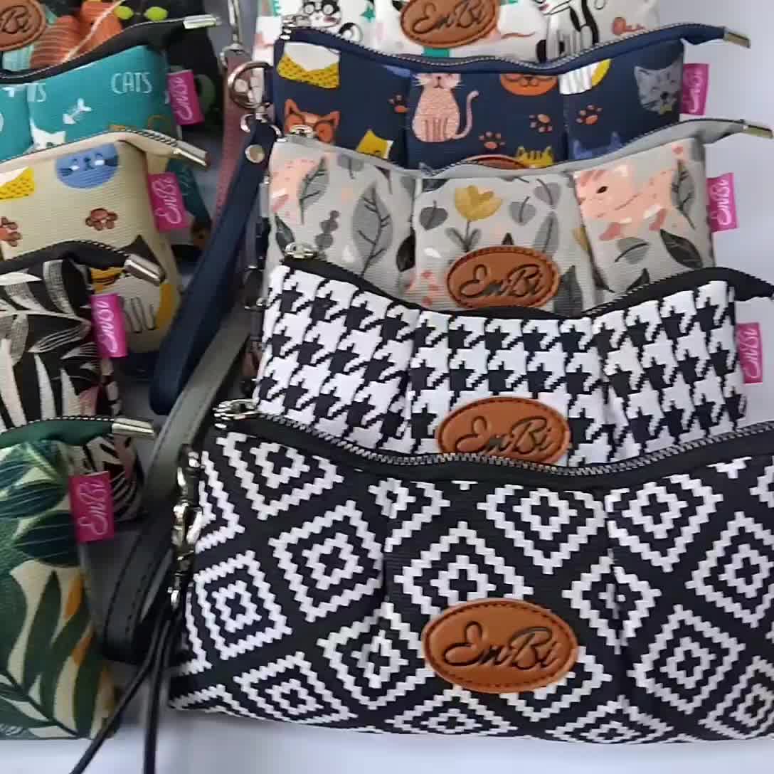 Enbi Pouch HP dan Uang Clutch wanita Dompet wanita Terbaru Multifungsi bahan kanvas motif Dengan model Elegan dan motif Terbaru cocok di pakai remaja maupun dewasa Muat Hp,Uang,ATM/KTP clutch wanita wristlet panjang wallet women