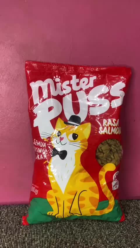 MISTER PUSS 500gr - Makanan Kucing Mister Puss / Makanan Kucing rasa salmon Tuna