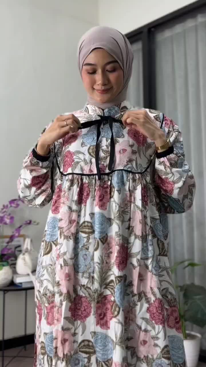Larisa Gamis Pita Wanita Rayon Premium Busui Jumbo Motif Terbaru