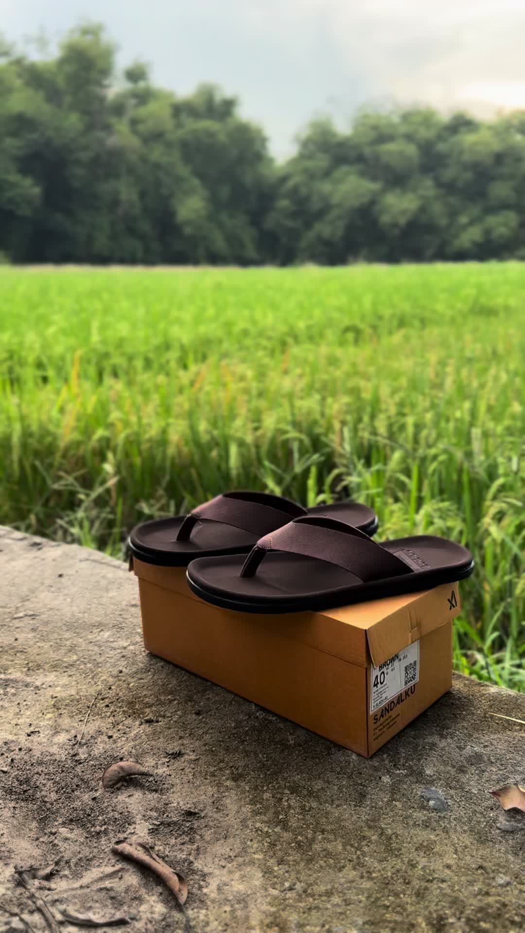 Sandalku - Sandal Kulit Pria Flipper X Brown