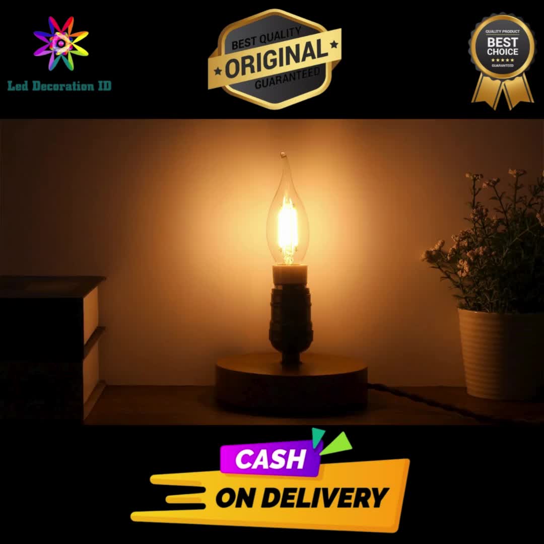 LDI LAMPU LED FILAMENT CANDLE 4 WATT E14 / LAMPU EDISON C35 C35T