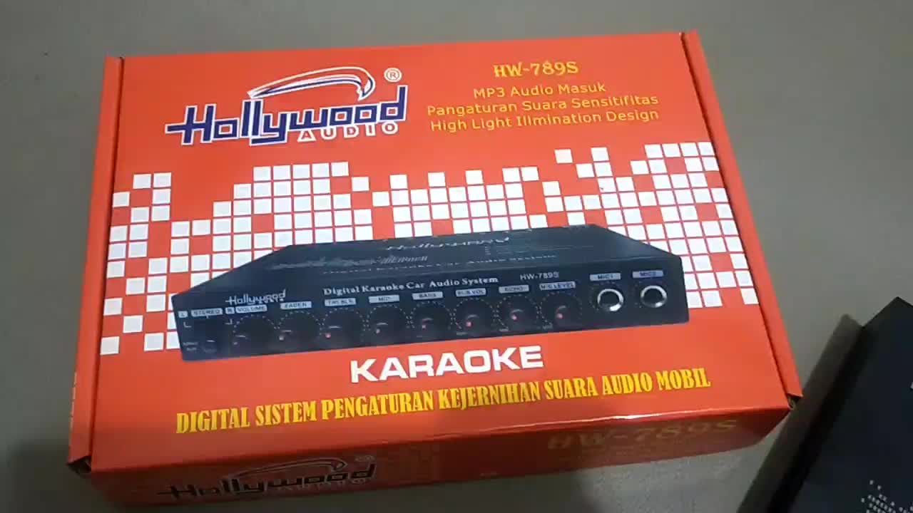 Preamp HOLLYWOOD AUDIO HW-789S Pre Amp Parametik Parametrik Equalizer Karaoke Mobil HW789S HW 789S 789 S