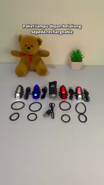 Lampu Sepeda Depan Belakang 3000 Lumens Set LED Layangan 3W Anti air Senter Olahraga Outdoor
