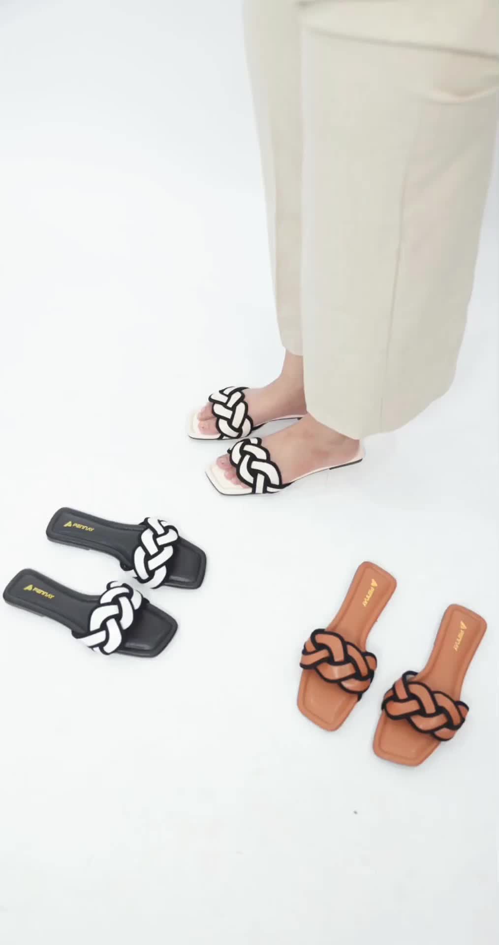 Pennay - Sandal Wanita Flat Sandal Teplek Aura Anti Slip
