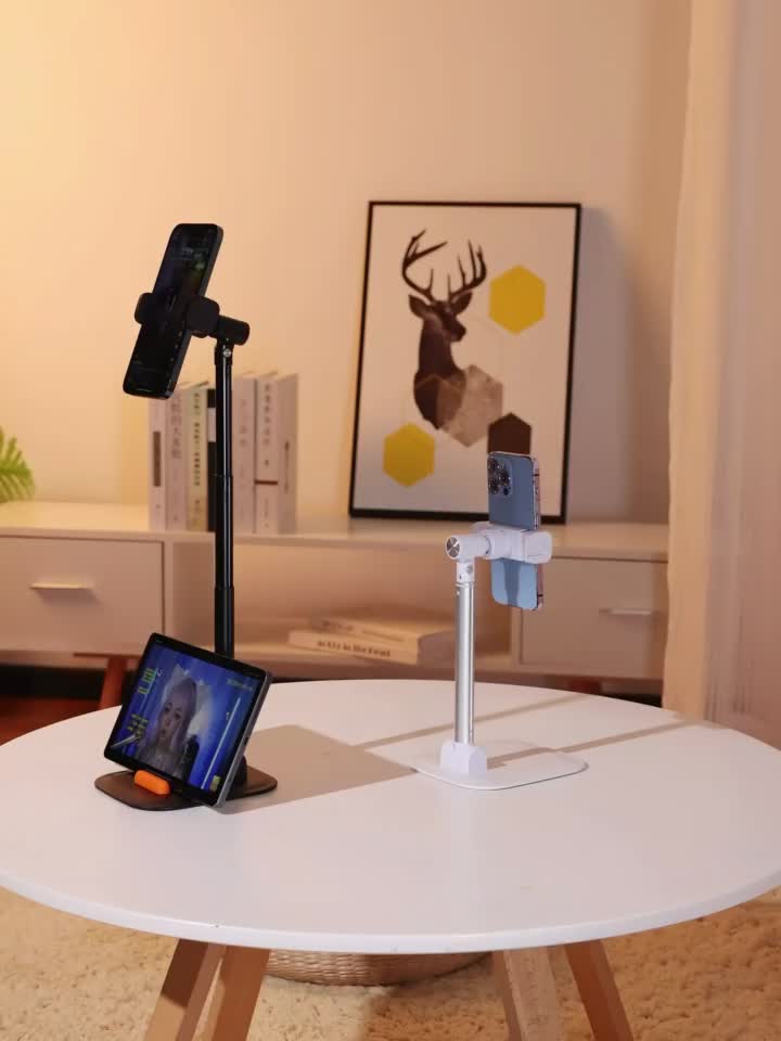 JOPREE X66D Stand Holder Handphone Tablet 2 in 1 Function Carbon Steel Rotate 360 High Angle Lazypod Metal