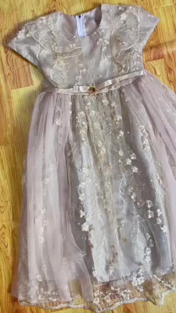 Gaun anak perempuan |series gladis | lengan pendek| size 1-12 (usia 3-11 tahun )