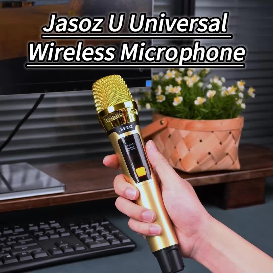 Jasoz JM04 Duet Microphone Wireless UHF Mikrofon Bluetooth Profesional Microphone Gold Resmi 3 Tahun With Charger Handphone