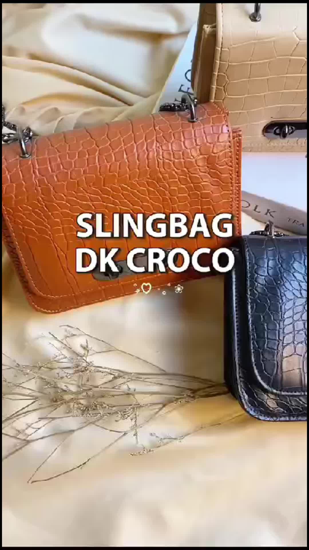 Tas  Selempang Wanita Fashion Croco DK - Tas cewek no import fashion Slingbag