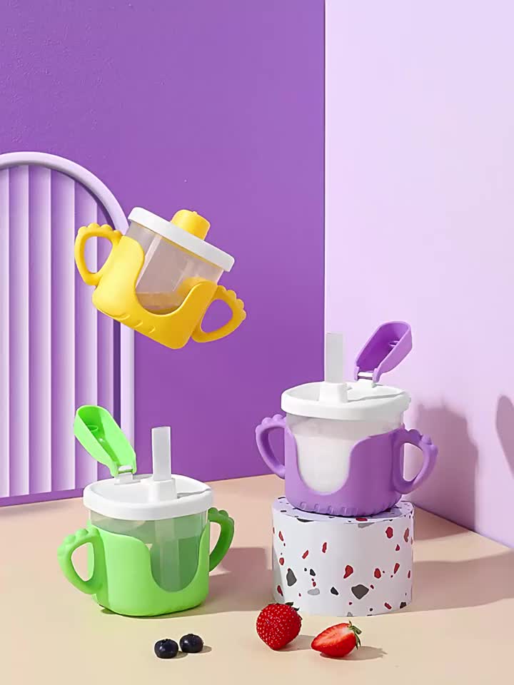 Botol minum bayi serbaguna 3in1 baby training cup sedotan sippy cup gelas bayi 6 bulan sampai 3 tahun