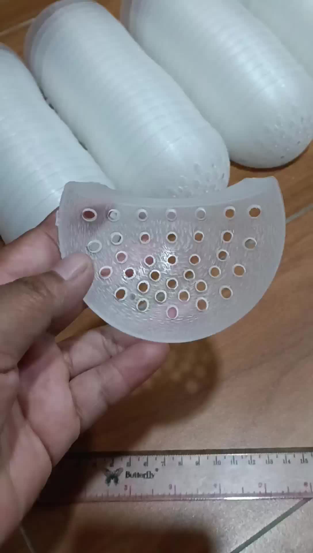 cetakan sarang burung walet sucan kecil bening tanpa kaki/bola cetakn dalam luar kasar/ cetakan walet dari bahan plastik berkualitas.