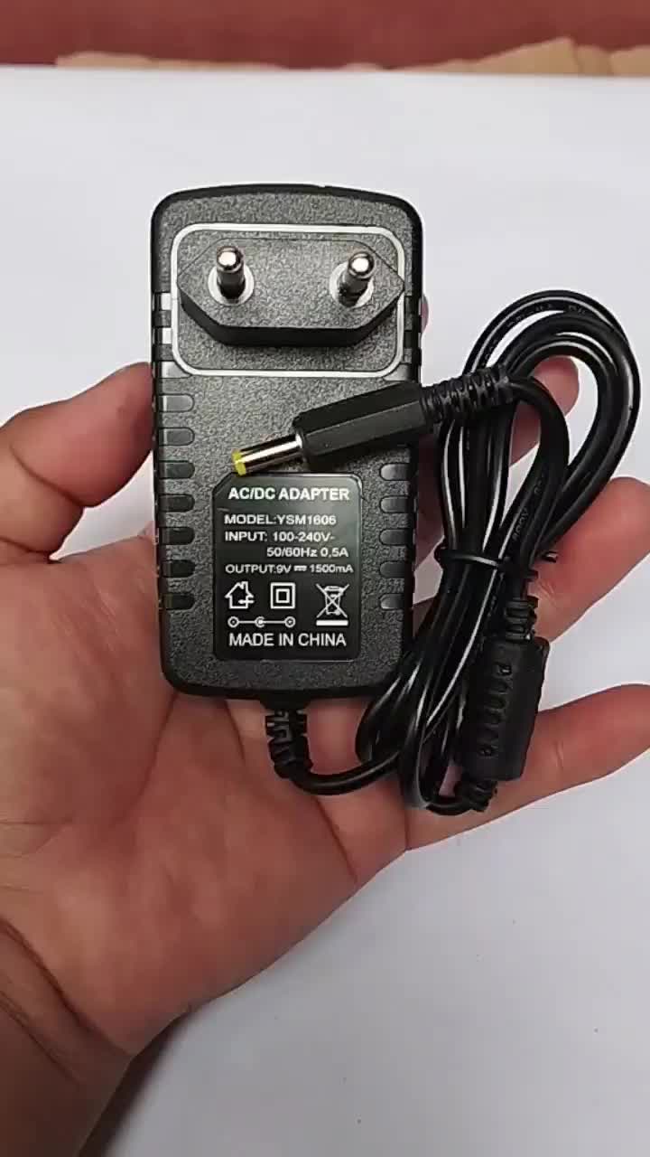 9Volt 1,5A Promo cod Adaptor chas charger speaker portable wireless Noise/niko/advance/aiwa/asatron/sounbest/fleco/Dat/mayaka 9volt 2A jack kuning 4.0x1.7mm