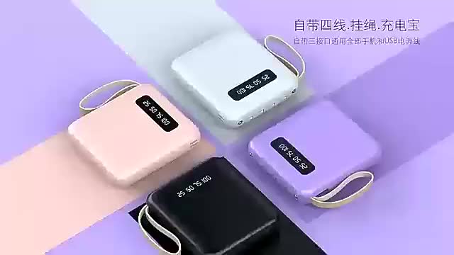【COD】Hot Sale 20000mAh Mini Power Bank with 4 USB Ports Fast Charging and LED Display, Portable for iOS/Android Phone Charging - Power Bank Charger Pink (Free Shipping) Jam Powerbank
