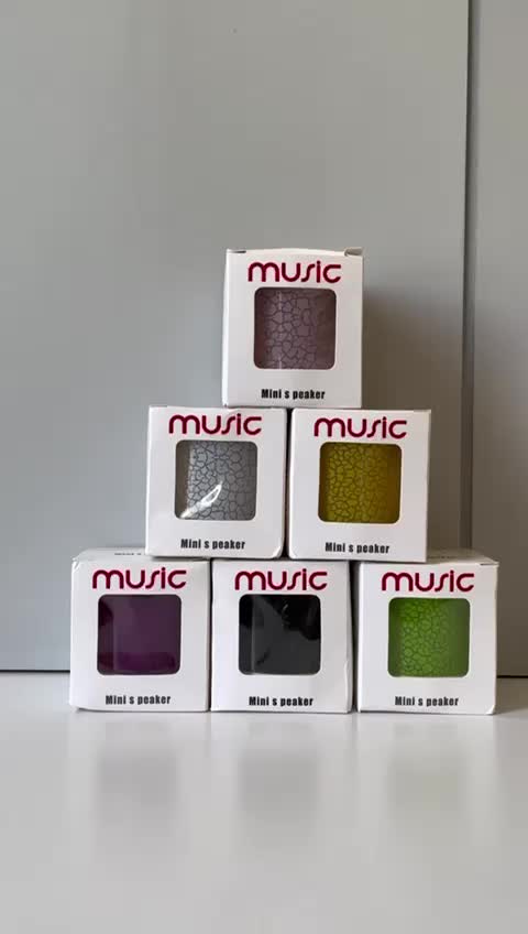 Speaker Mini Bluetooth Motif Retak LED Wireless