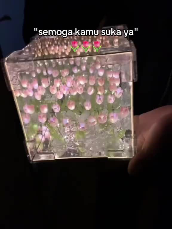 【COD】DIY Lampu tidur DIY bunga tulip lampu led box/Kamar Tidur Ins DIY Untuk Dekorasi Hadiah Liburan