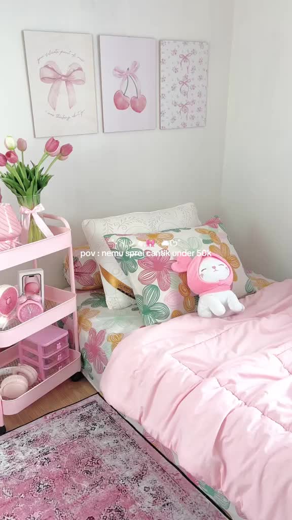 SPREI AESTETHIC UKURAN 90 X200 SINGLE SIZE  / SPREI KARAKTER ANAK FREE SARBAN SARGUL