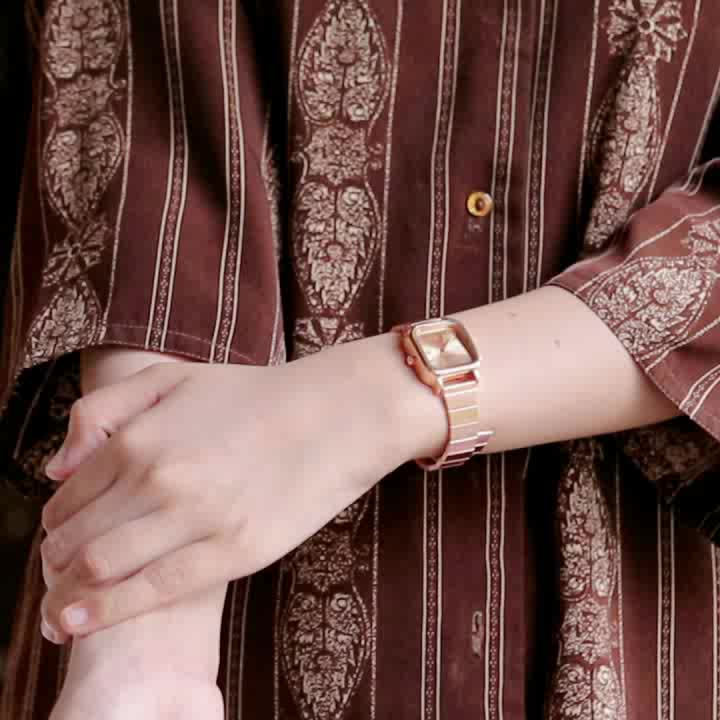 PhiLipe Ricci Jam Tangan Wanita Kecil Analog 100% Oriinal Tali Rantai Stainless steel Dial Kotak Simpel Modern 6450 Perempuan Free Box